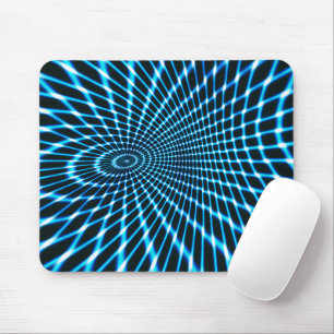 Tapis De Souris Lignes croisées courbes formant un cercle profond 