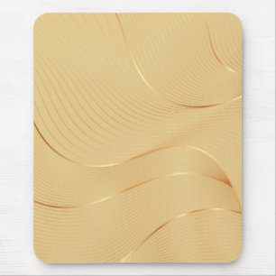 Tapis De Souris Lignes d'Or Fluide Art Abstrait de Fond Luxueux