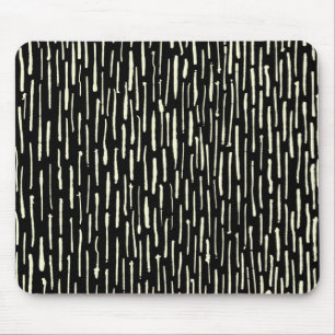 Tapis De Souris Lignes encrées - Crème sur noir