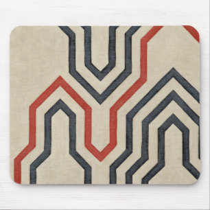 Tapis De Souris Lignes graphiques orange et bleu