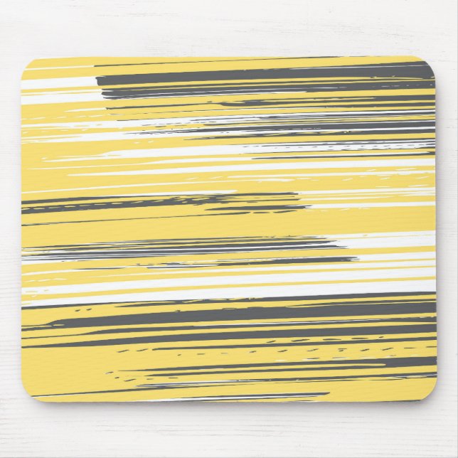 Tapis De Souris Lignes peintes à la main - jaune (Devant)