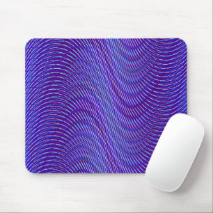 Tapis De Souris Lignes pourpres et bleues - Psychédélique, Trippy