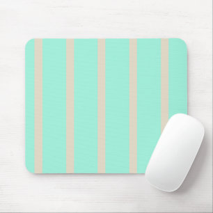 Tapis De Souris Lignes rayées bleu pastel clair et gris