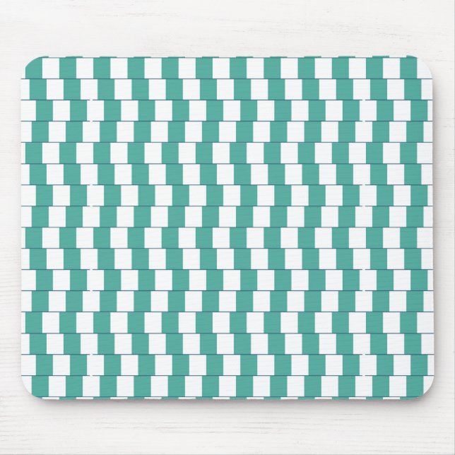 Tapis De Souris Lignes turquoise déroutantes (Devant)