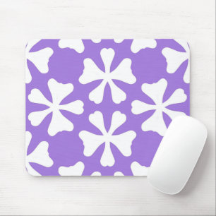 Tapis De Souris Lila stylé motif géométrique violet et blanc