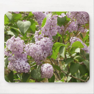 Tapis De Souris Lilac Bush Belles fleurs de printemps violettes
