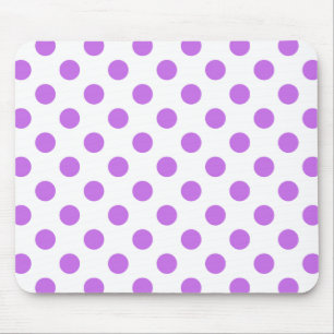 Tapis De Souris Lilac et pois blancs
