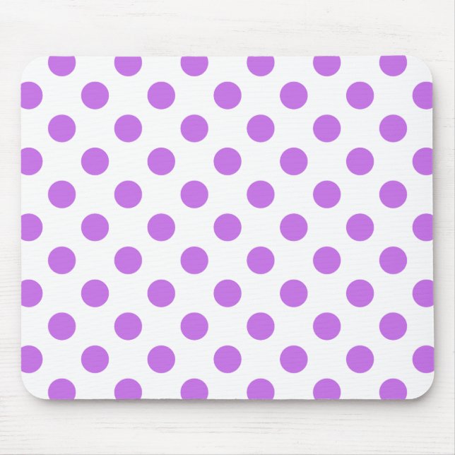 Tapis De Souris Lilac et pois blancs (Devant)