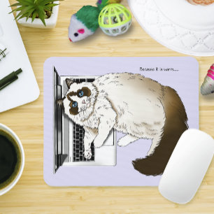 Tapis De Souris Lilac Lapon Chat Drôle Mignonne