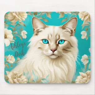 Tapis De Souris Lilac Lynx Point Siamese Portrait Art personnalisé