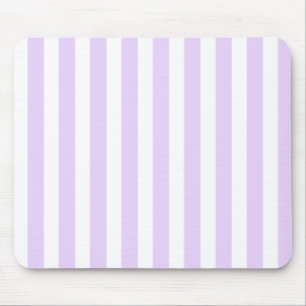 Tapis De Souris Lilac violet et blanc bonbons rayures