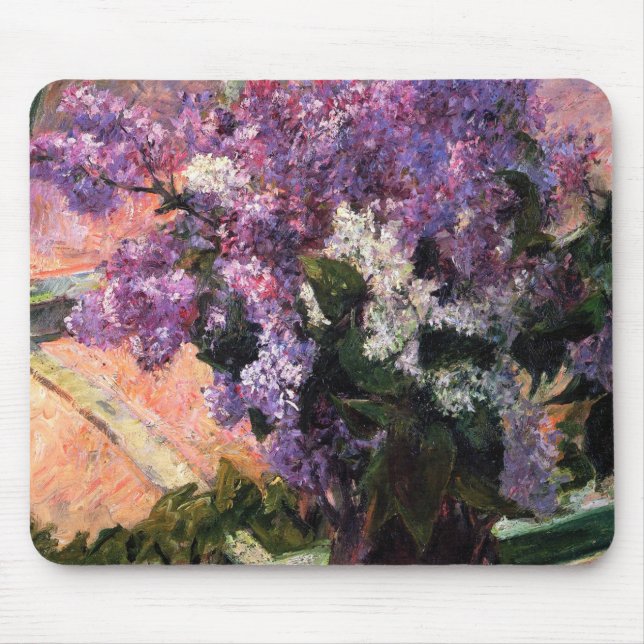 Tapis De Souris Lilacs dans une fenêtre par Mary Cassatt (Devant)