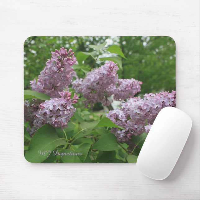 Tapis De Souris Lilacs pourpres Mousepad (Avec souris)