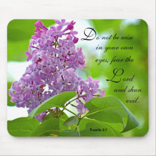 Tapis De Souris Lilacs Proverbes 3:7 Mousepad