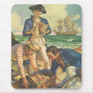 Tapis De Souris L'île au trésor, Vintage conte de fées pirates