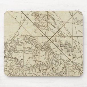 Tapis De Souris L'île de Cuba avec une partie des banques bahama