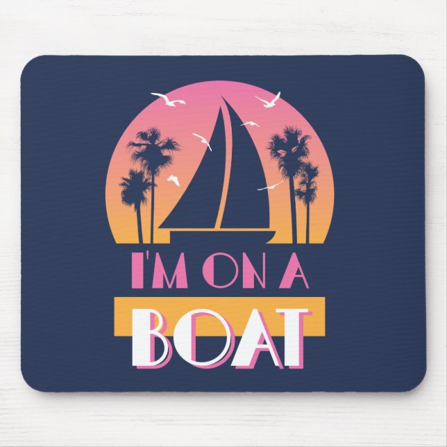 Tapis De Souris L'île isolée - je suis sur un bateau (Devant)