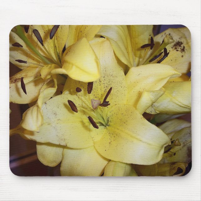 Tapis De Souris Lillies jaunes (Devant)