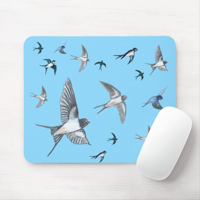 Tapis De Souris L'Illustration De L'Avalière Volante (Avec souris)
