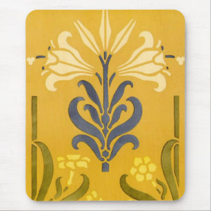 Tapis De Souris Lily blanche Art Nouveau - Mousepad