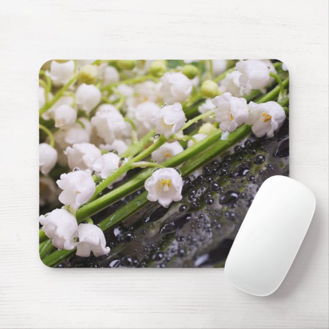 Tapis De Souris Lily de la vallée de Mousepad (Avec souris)