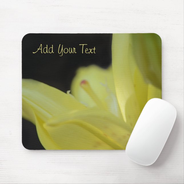 Tapis De Souris Lily jaune par Shirley Taylor (Avec souris)