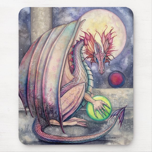 Tapis De Souris L'Imaginaire de perche du dragon Art Mousepad (Devant)