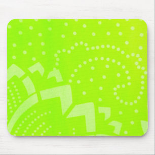 Tapis De Souris Lime Green geomentric dot stripe graphic pattern