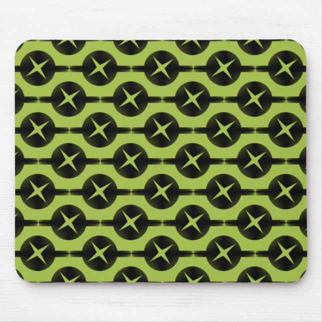 Tapis De Souris Lime Vert Cercles rares Mousepad (Devant)