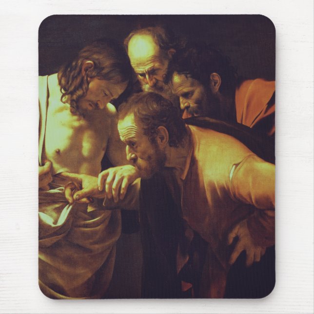 Tapis De Souris L'Incrédulité de saint Thomas par Le Caravage (Devant)