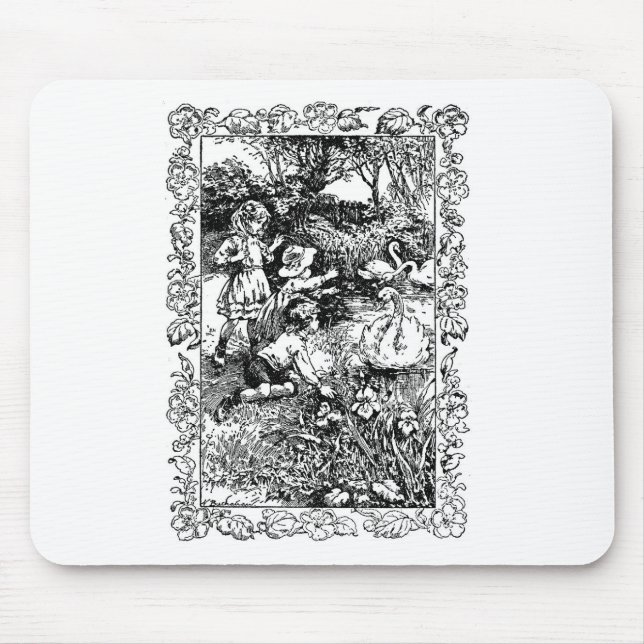 Tapis De Souris Linda et le cygne (Devant)