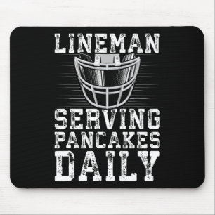 Tapis De Souris Lineman Servant Des Pancakes Daily Football Linema