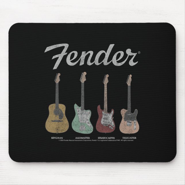 Tapis De Souris Lineup de guitare vintage (Devant)