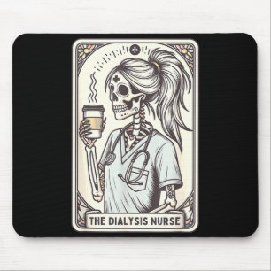 Tapis De Souris L'infirmière de dialyse Halloween squelette infirm