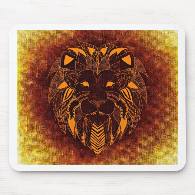 Tapis De Souris Lion animal sauvage abstrait (Devant)