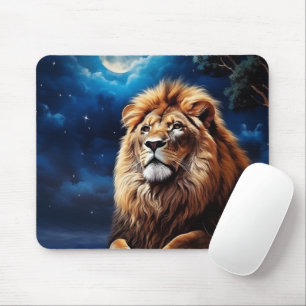 Tapis De Souris Lion au clair de lune