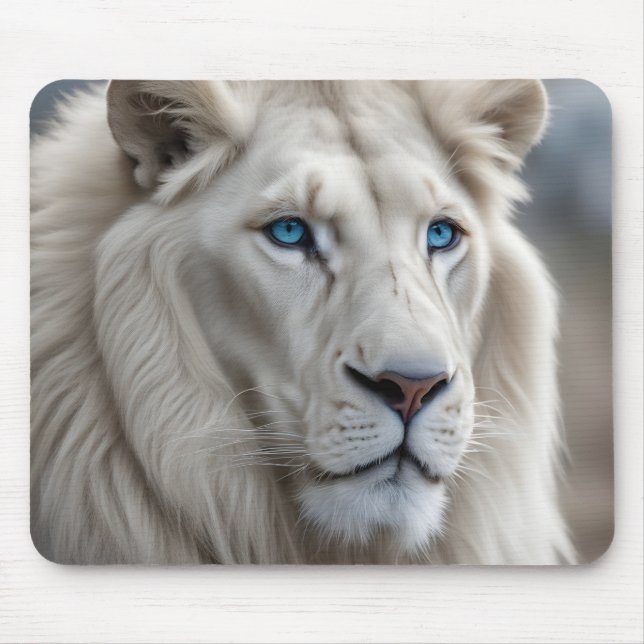 Tapis De Souris Lion blanc (Devant)
