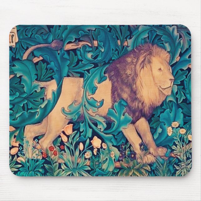Tapis De Souris Lion dans la Forest, William Morris (Devant)