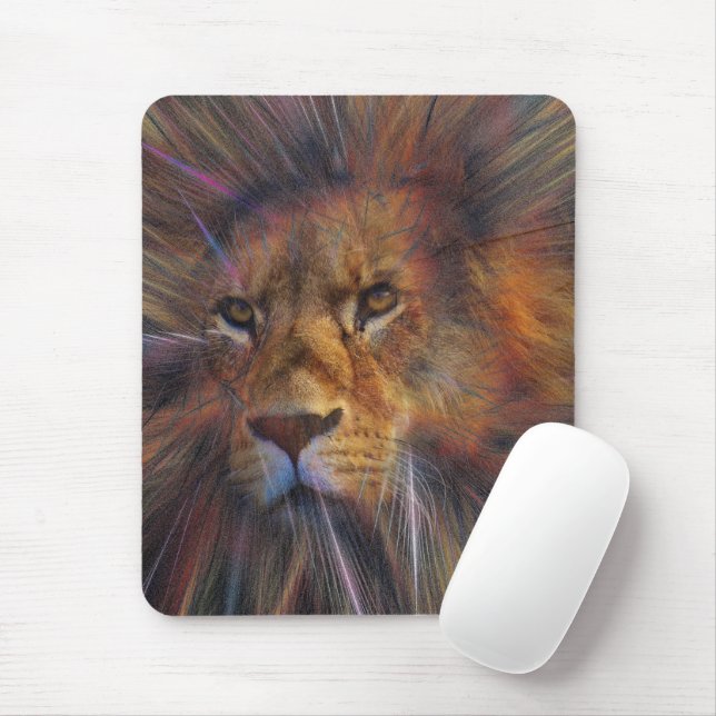 Tapis De Souris Lion dans la galerie Mousepad (Avec souris)