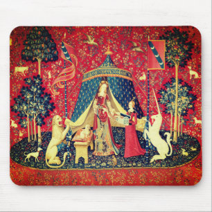 Tapis De Souris Lion D'ENFANCE ET D'UNICORN, Fleurs D'Imaginaires,
