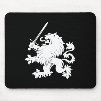 Tapis De Souris Lion effréné avec l'héraldique Mousepad d'épée