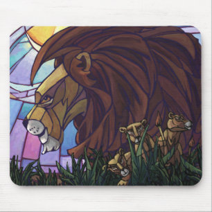 Tapis De Souris Lion et petits