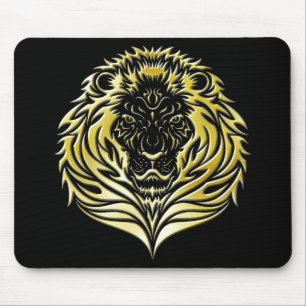Tapis De Souris Lion fondu Mousepad d'or