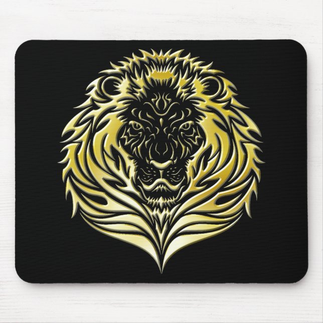 Tapis De Souris Lion fondu Mousepad d'or (Devant)