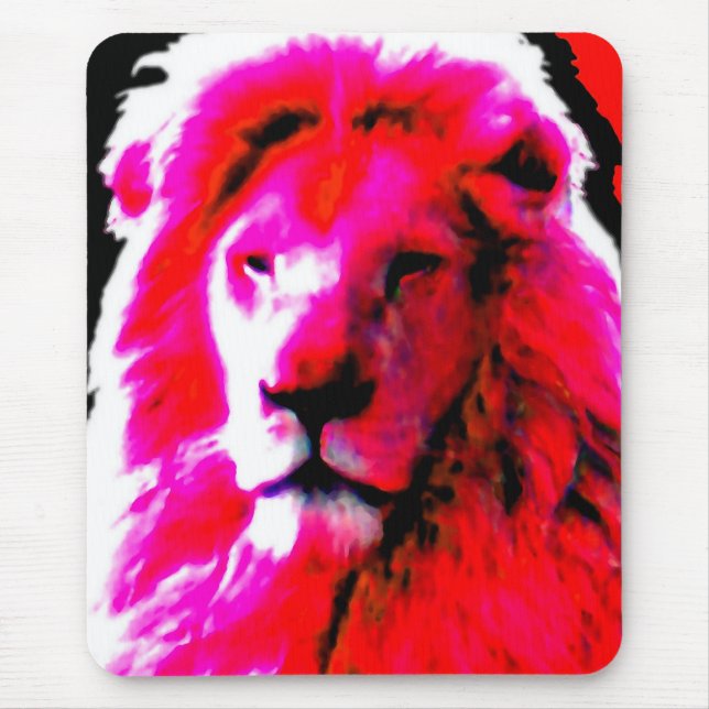 Tapis De Souris Lion Head Pink mousepad (Devant)