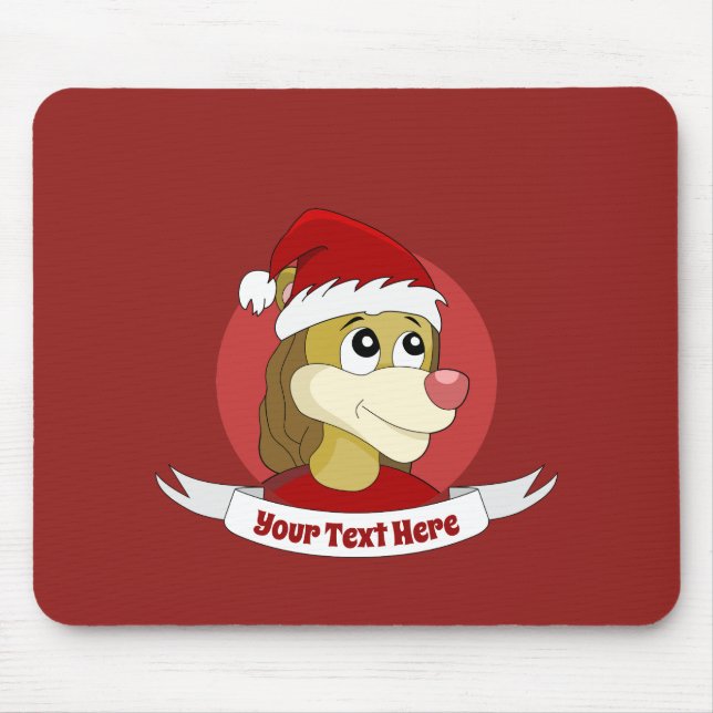 Tapis De Souris Lion holding a soccer ball cartoon mouse pad (Devant)