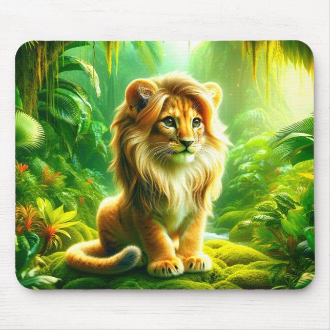 Tapis De Souris Lion mignon (Devant)