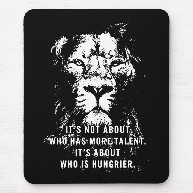 Tapis De Souris Lion - Mots Motivationnels - Inspiration (Devant)