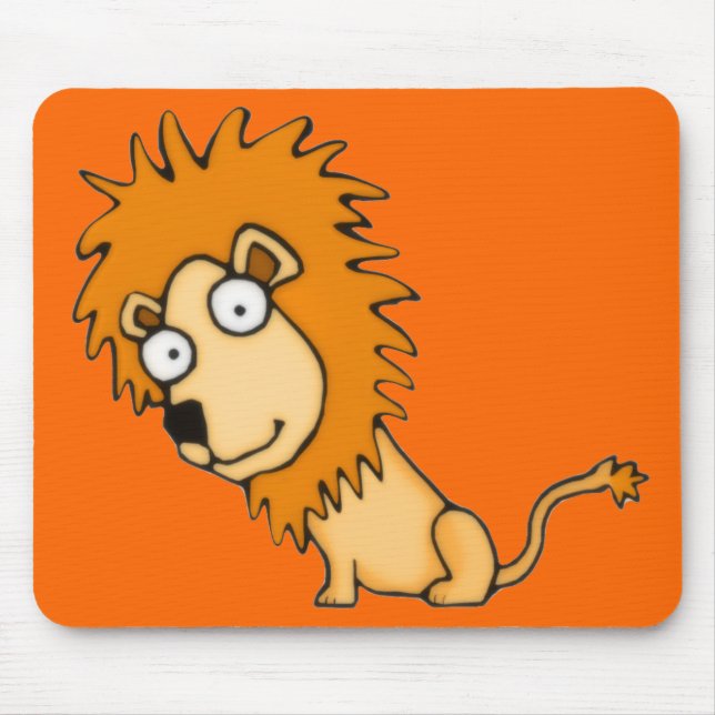 Tapis De Souris Lion Mousepad de bande dessinée (Devant)