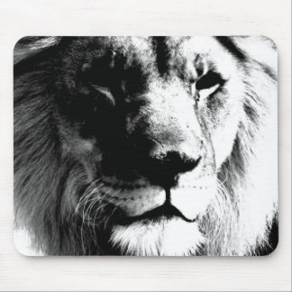 Tapis De Souris Lion noir et blanc